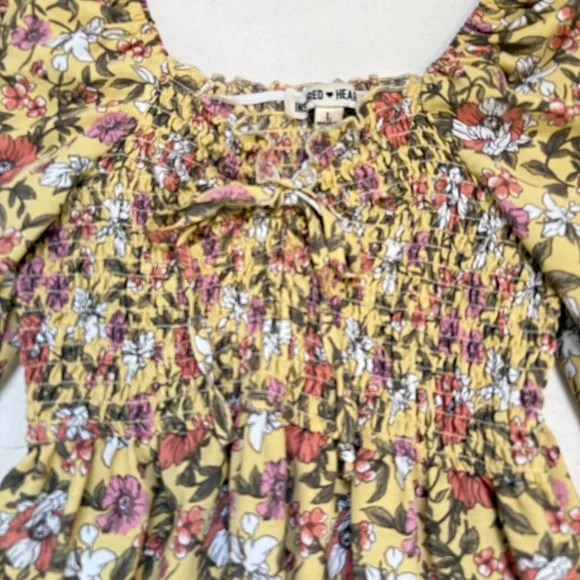 Inspired Hearts Boho feminine Long Sleeve Maxi Dress L - Picture 3 of 14